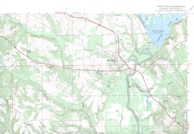 River Falls Quadrangle Alabama 1971 USGS Topo Map 7.5 Minute Topographic
