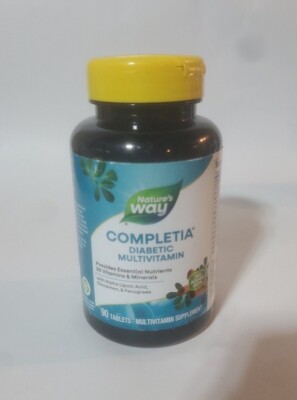 Nature's Way, Completia, Diabetic Multi-Vitamin, 90 Tablets Exp 09/25