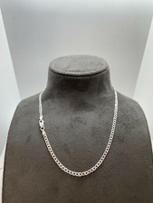 Italian 925 Sterling Silver 2MM Curb Cuban Chain Necklace - Mens and Womens