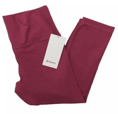 New Lululemon Size 14 Align Ribbed High Rise Crop 23'' WAHM Red