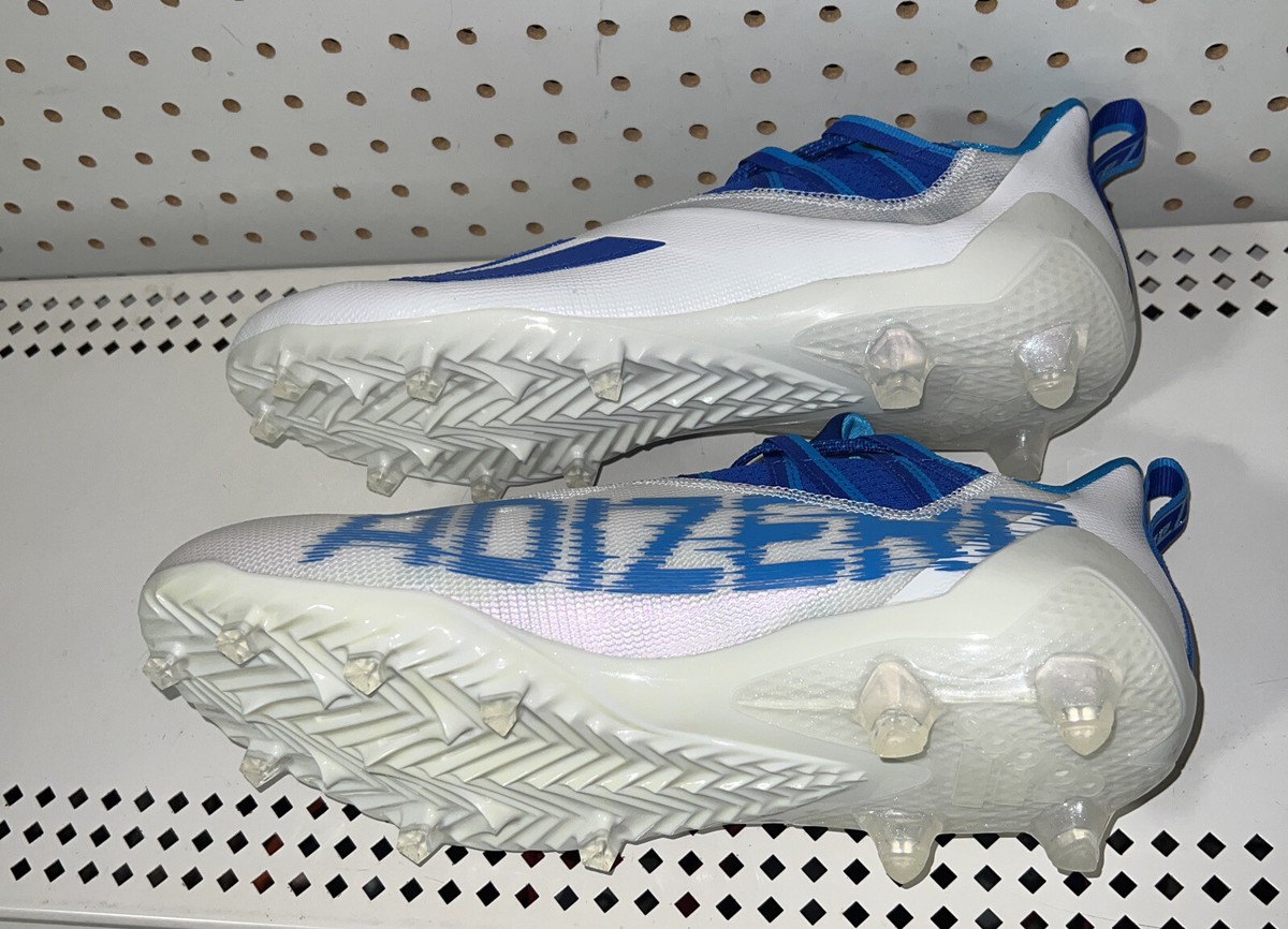 Adidas Adizero 2021 Mens Football Cleats Size 12.5 White Blue FZ0766 adidas Men main image 4