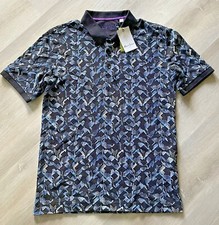 Robert Graham NWT Men's Small Black Blue Classic Fit Polo Shirt S Altman NWT 98