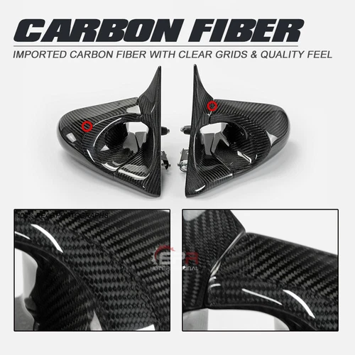 For Skyline R34 4Door HR34 (RHD) Carbon Fiber Rearview Side Mirror Rear View