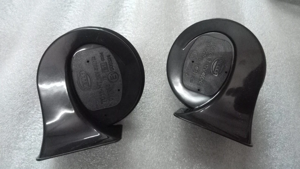 FIT FOR TRIUMPET TC16 HORN SOUND SET 12V PAIR HELLA BLACK PEARL - Image 3 of 4