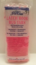 J P Coats Latch Hook 100 Acrylic Rug Yarn 320pcs 4ply Bright Red Vtg Crafting