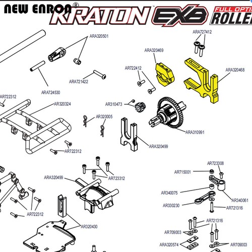 ARA320469 Sliding Motor Mount For RC ARRMA 6S Felony Infraction Limitless Typhon - Picture 3 of 22
