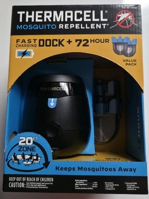 Thermacell E95 Mosquito Repellent, Fast-Charging Dock, 72hr Value Pack 20ft Zone