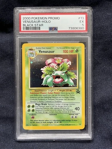 Pokémon TCG Venusaur #13 Black Star Promo Holo PSA 5 EX