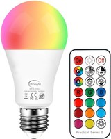 ChangM Rgbw LED Lampe E27 10W Dimmbar Mit Fernbedienung 12 Farben Warmweiß, 3CCT