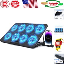Ultimate 8-Fan Laptop Cooler for 12-17 Inch Laptops - Adjustable  Portable