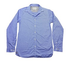 Jack Jones Premium Tailored Button Down Shirt Blue Gingham Check Small