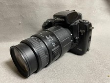 Canon EOS 5 35mm Film SLR Camera with Extra Lens Slightly Worn Condition