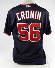 2023 Washington Nationals Matt Cronin #56 Game Issued Navy Jersey 46 256