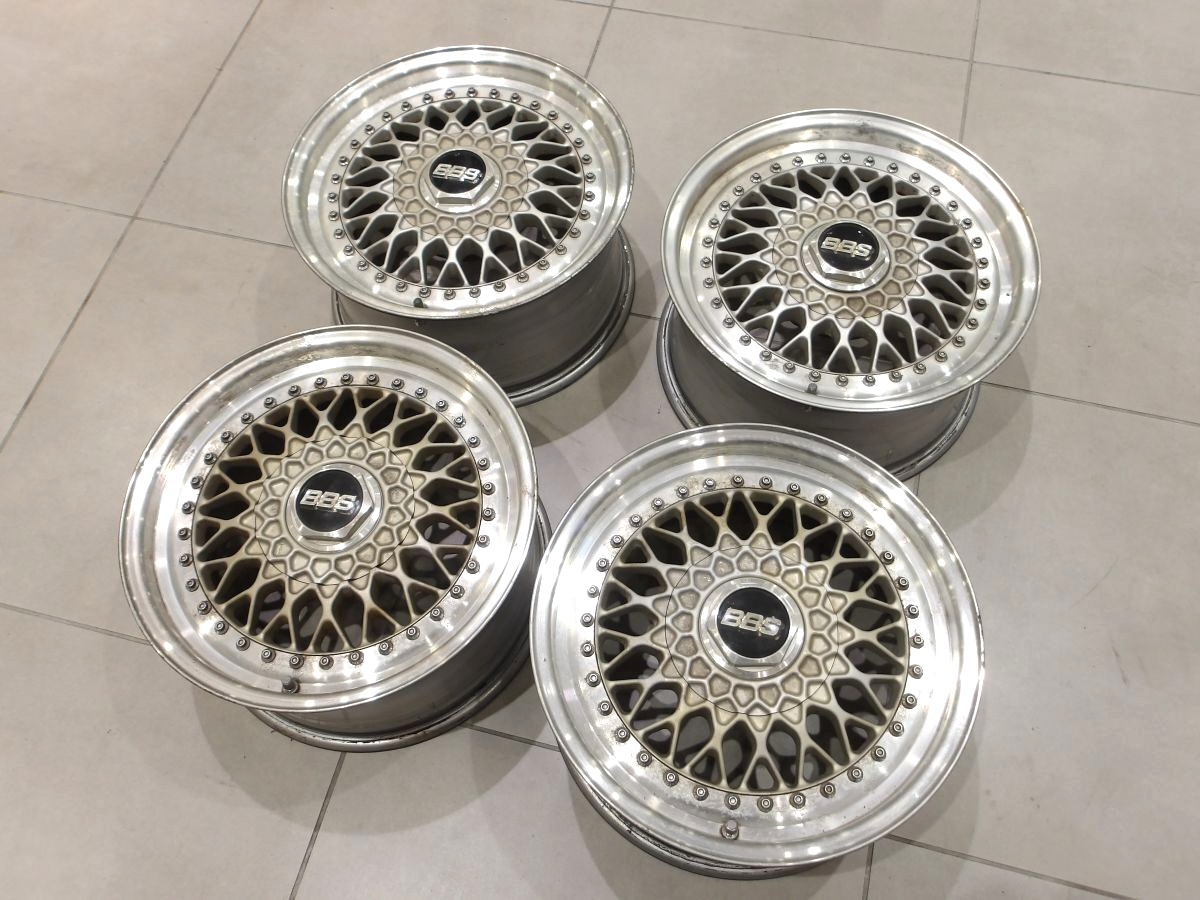 Vintage BBS RS245 16 inch Wheels Set of 4 5x114.3 8J+30 Rare