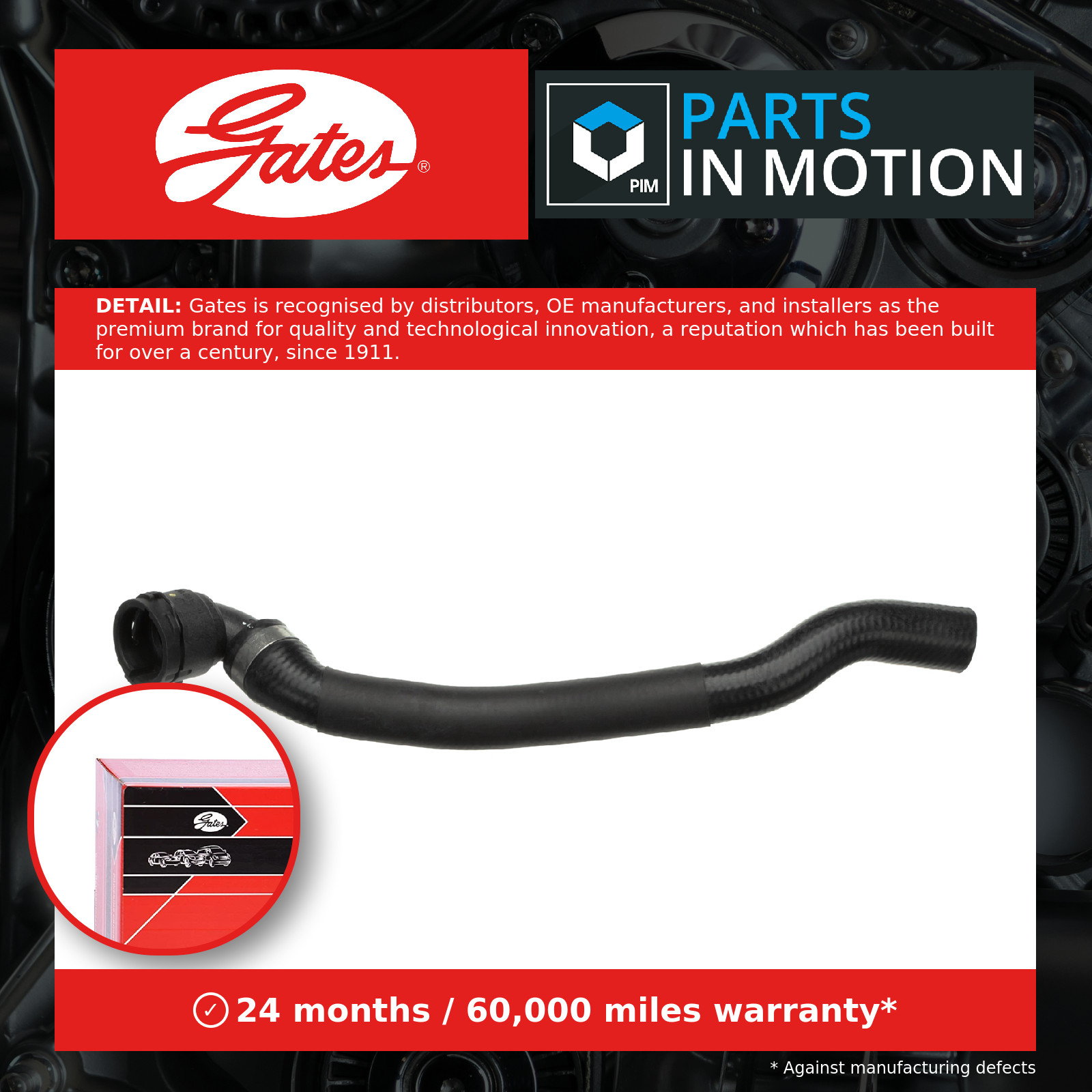 Heater Hose fits BMW 123D 2.0D 07 to 09 Coolant Gates 64216928591 Quality New - Image 11