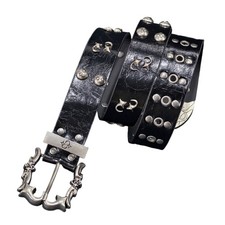Punk Waistband Heavy Duty Grommet Metal Buckles Belt For Ladies Casual Clothing