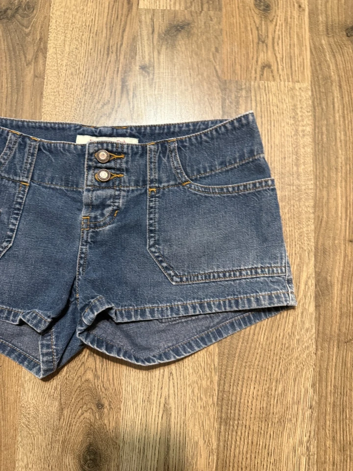 Pantalones Cortos Abercrombie & Fitch, Para Mujer Talla 00, Azul, Denim, Informales, Tiro Bajo Foto 4 de 4