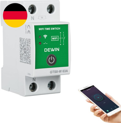 DEWIN Zeitschaltuhr Hutschiene WLAN, Intelligente Zeitschaltuhr Hutschiene Wifi