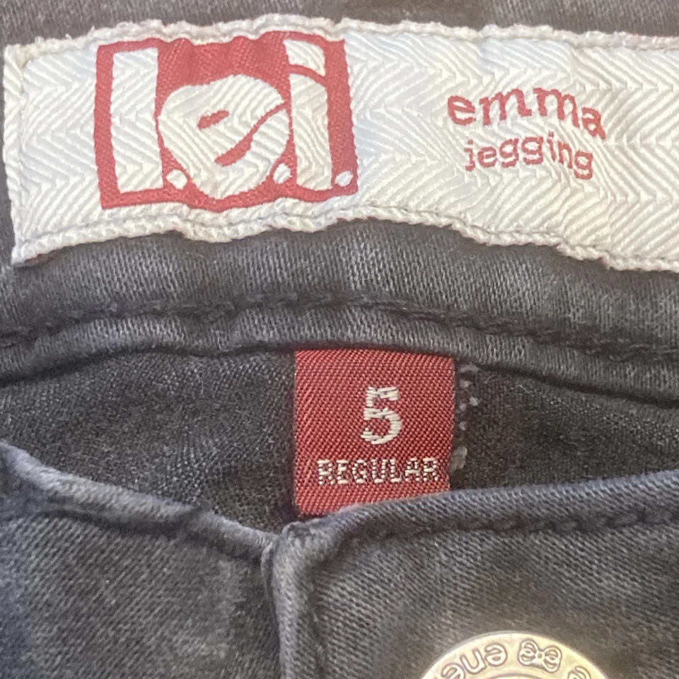 Jeans L.E.I Junior Emma Jegging Gris Talla 5, Cintura Elástica 26-30 Entrepierna 28 Foto 4 de 4