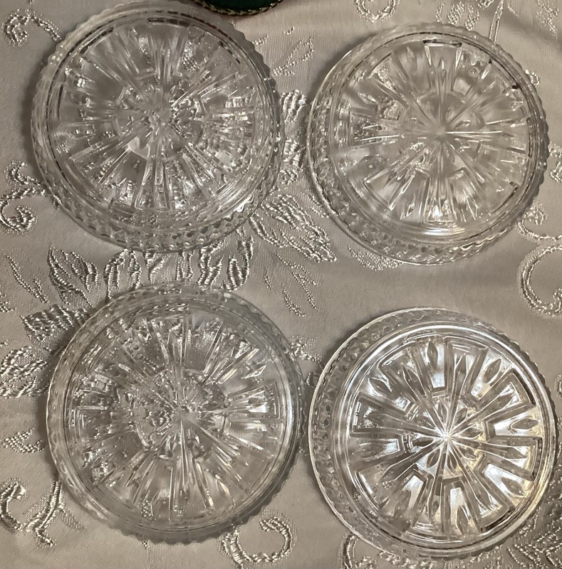Four Lead Crystal Coasters