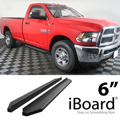 APS Flat Running Board Black 6'' Fit Dodge Ram 1500 2500 3500 Regular Cab 09-18
