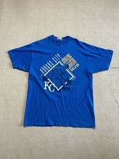 90s Vintage Kansas City Royals Diamond Blue T Shirt Size XL