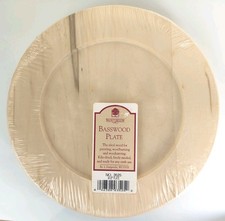 Vintage Basswood 9.5" Plate Flat Rim Woodcarving Painting Craft Art Wood Blank