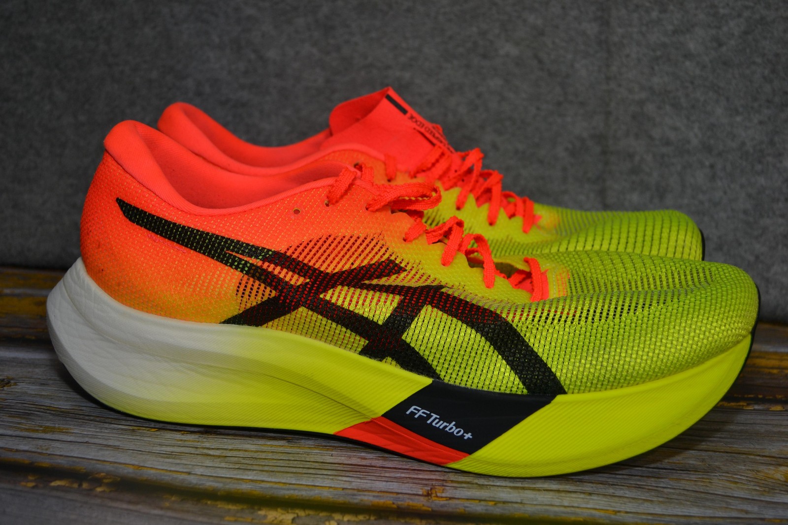 Asics Metaspeed Edge Paris Shoes Mens 13 Yellow Orange Carbon Marathon Running