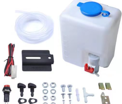 #ad 12V Washer Pump Fluid Reservoir Sprayer Kit New Windshield Washer Bottle $26.81