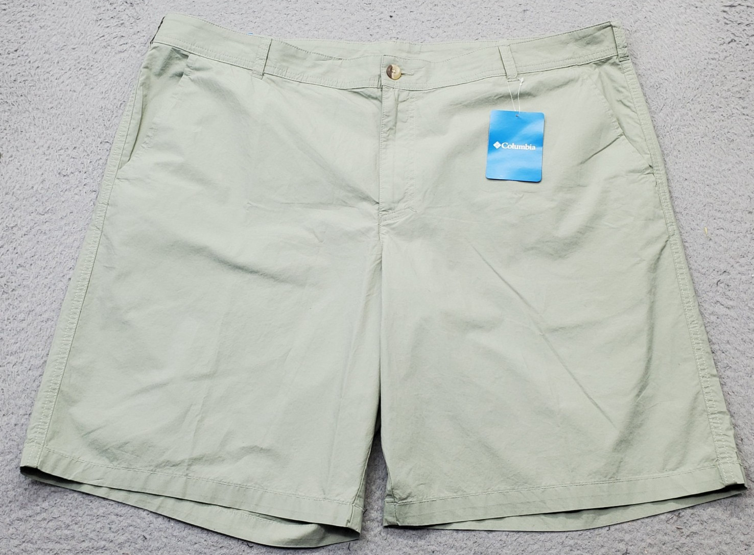 Columbia Washed-Out Shorts Mens 42 Green Perfect Fit Running Hiking Fishing