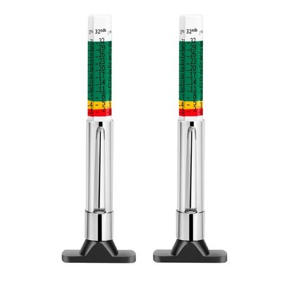 Tire Tread Depth Gauge Color Coded 1/32 inch Pack of 2