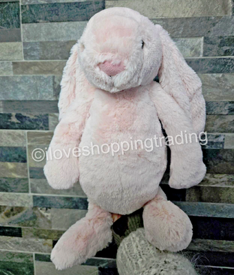 JELLYCAT RARE RETIRED LARGE ORIGINAL BASHFUL BLUSH BUNNY PLUSH