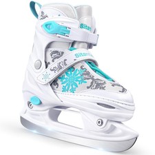 Snowflake Adjustable Ice Skates for Girls, Ice Skates for Toddlers Youths, Be...