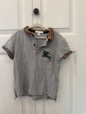 Burberry Children 6Y Grey Polo Horse Iconic Colors Accent  Read As Is