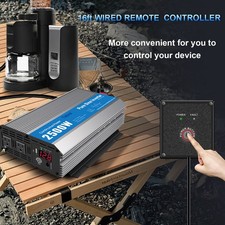2500W/5000W Pure Sine Wave Inverter 12V DC to 120V AC Converter for RV Off-Grid