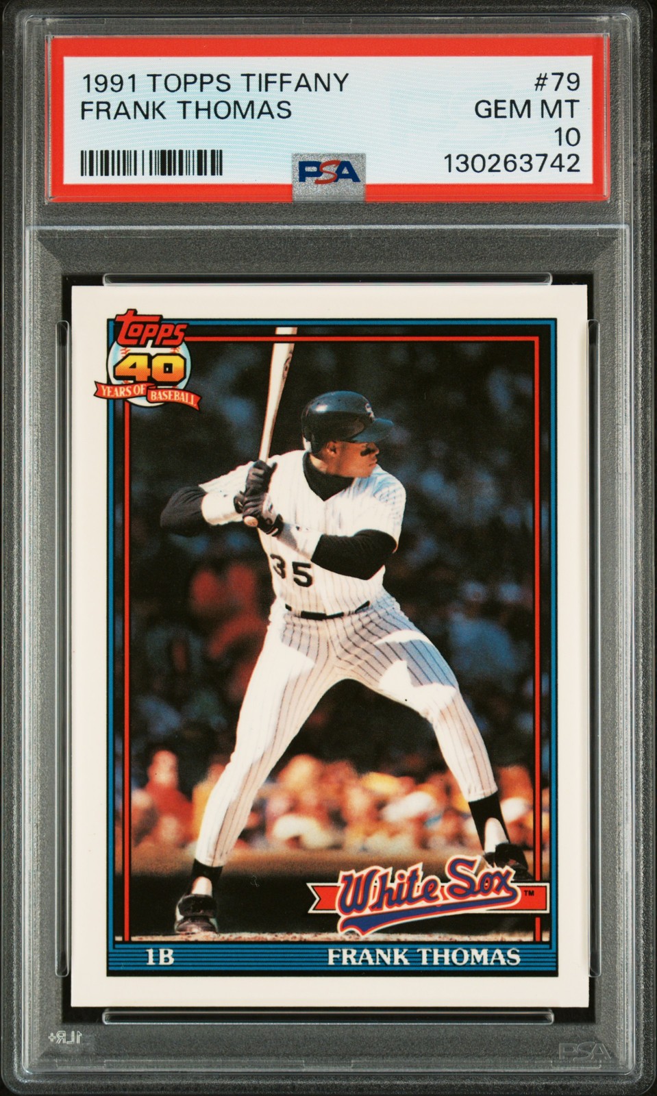 1991 TOPPS TIFFANY #79 FRANK THOMAS PSA 10