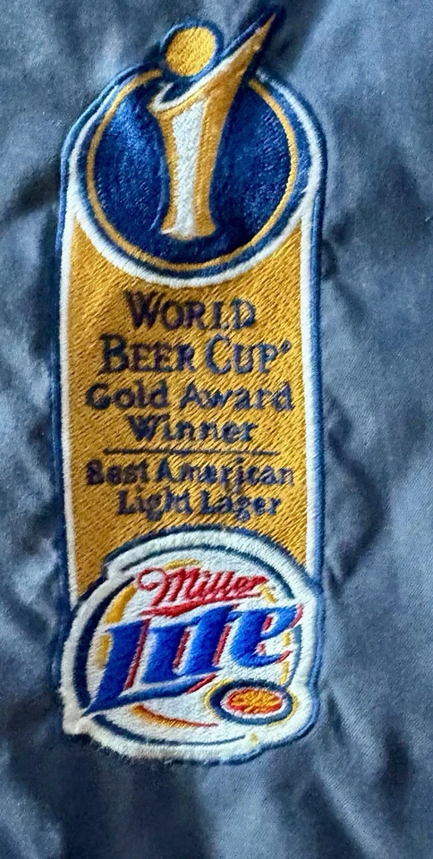 Men's XXL Blue Jacket Pullover Golf Windbreaker World Beer Cup Miller Lite - Image 2 of 4