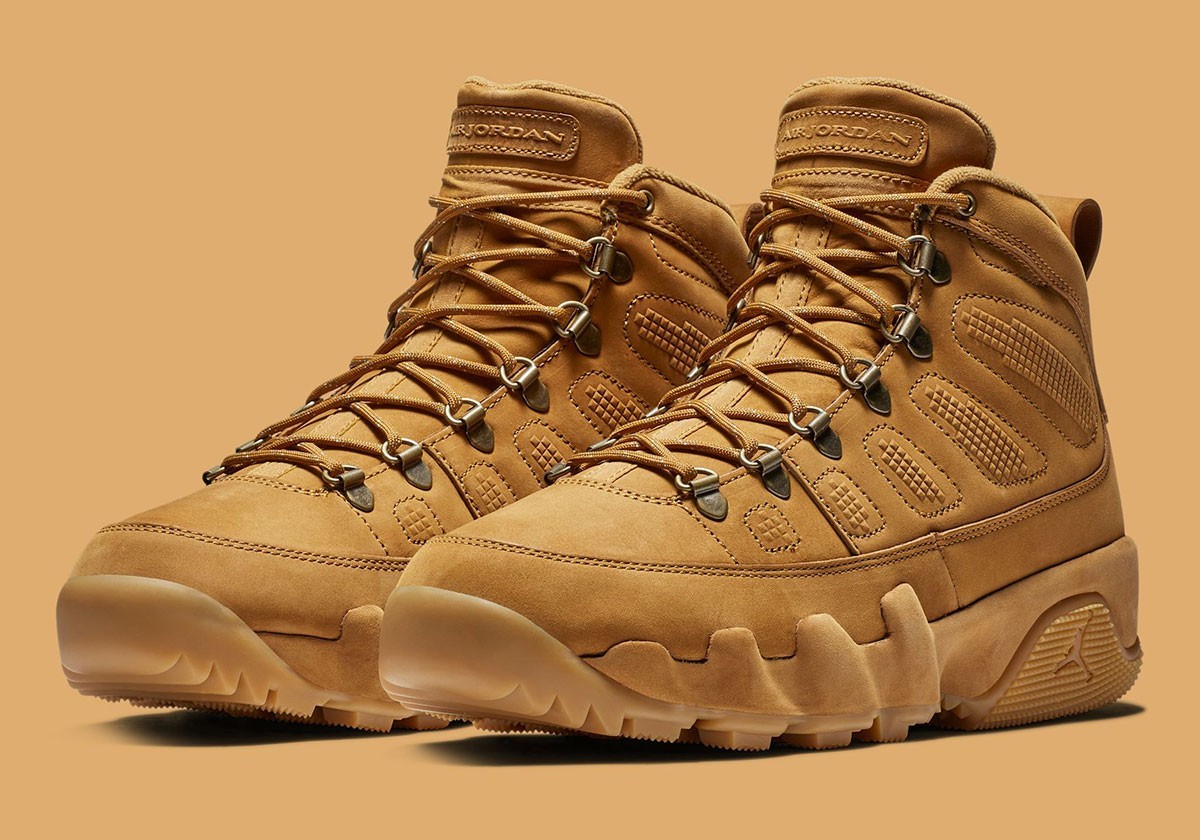 Air Jordan 9 ベージュ/ブラウン Nike Air Jordan 9 Retro Boot Wheat Mens Tan & Brown Sports Sneaker