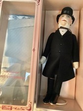 Steiff Cloth Doll Gentleman in Black Suit Mourning Coat Cloth Doll MIB NRFB