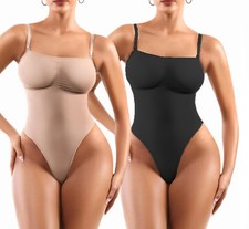 Women's Seamless Shapewear Adjustable Leotard Sculpting Slimming Thong Bodysuit