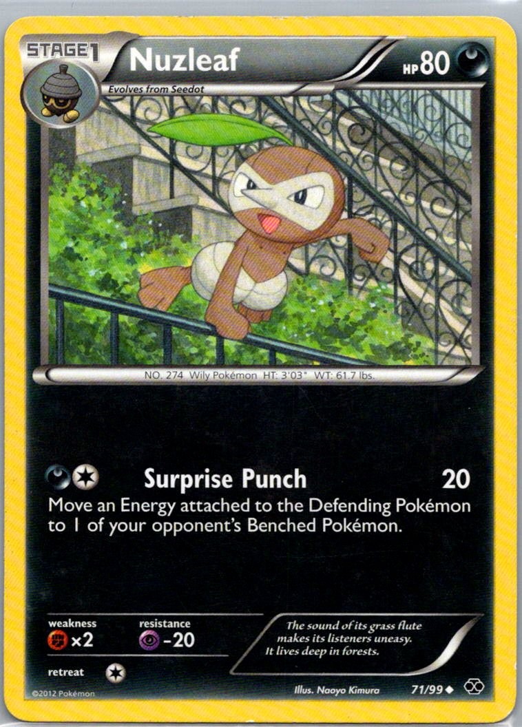 Pokemon TCG Nuzleaf 71/99 Next Destinies LP