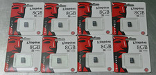 8× Kingston 8GB Micro SDHC Card Flash Memory w/SD Adapter, Class 4 (DHD-SDC48GP)