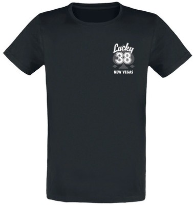 Fallout T-Shirt Unisex Lucky New Vegas schwarz Bethesda, Fan-Merch, Gaming