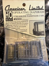 American Limited HO Scale Kit #9000 Operating Diaphragms - Streamline Cars 1 Pr
