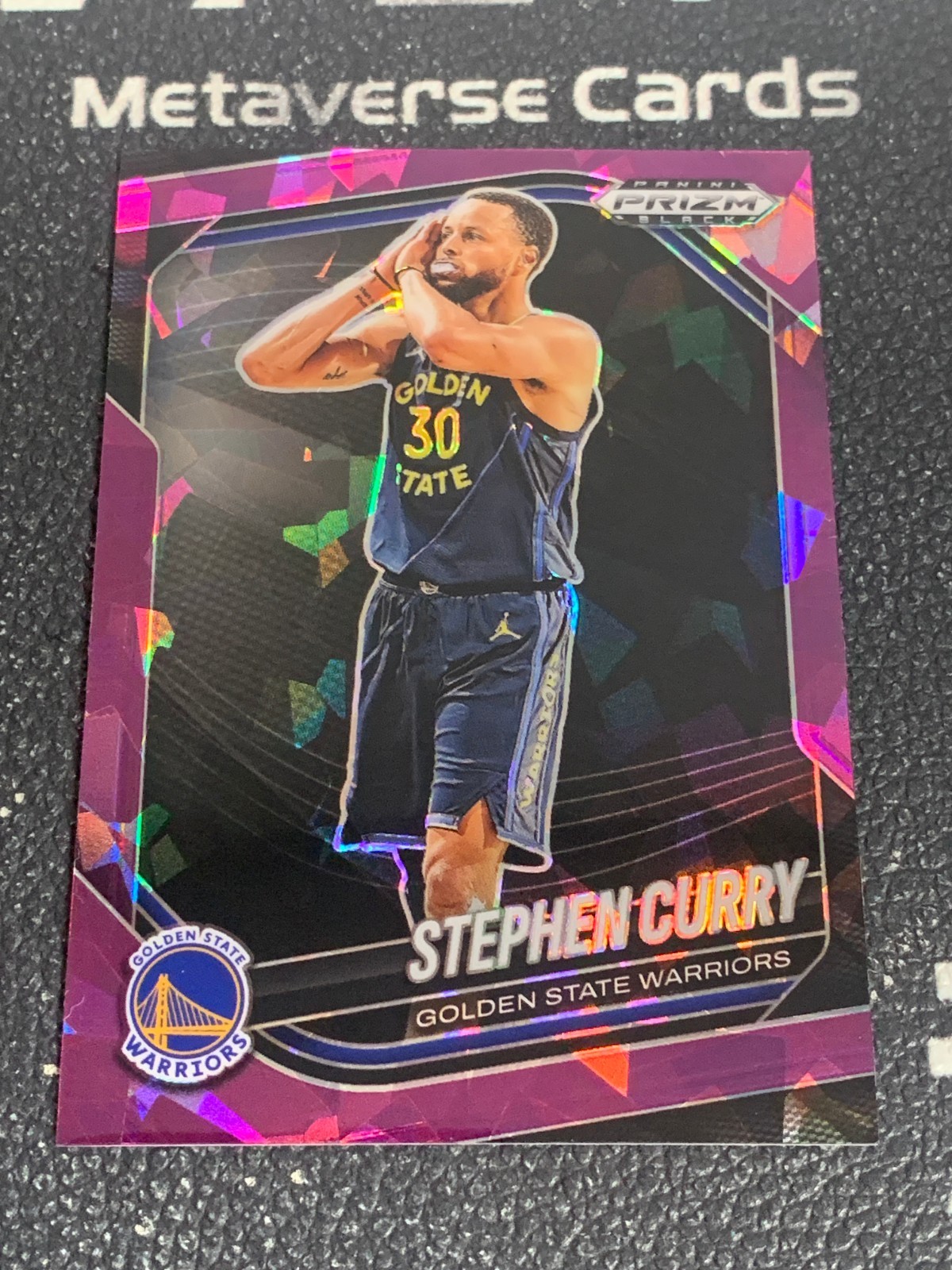 2024-25 Panini Prizm Black Base Set Purple Ice #7 Stephen Curry 068/149