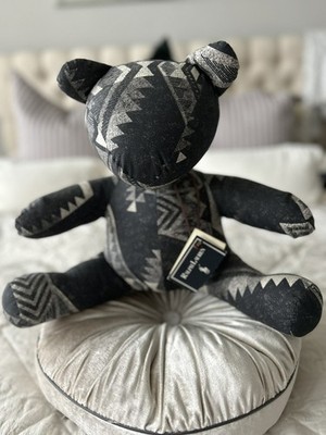 Ralph Lauren Vintage 90er Keepsake Patchwork Azteken Sammlerstück Bär SEHR SELTEN