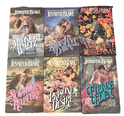 Vintage JENNIFER BLAKE lot RARE 80s Hardcover DJ BCe Romance Novels Books T67