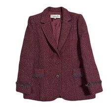 Christian Dior PRET A PORTER Wool Tailored Bar Jacket Size S Burgundy from Japan