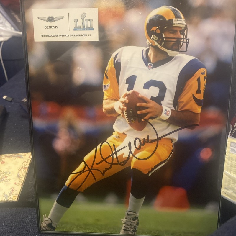 Kurt Warner Signed Color 8x10 Photo Rams HOF