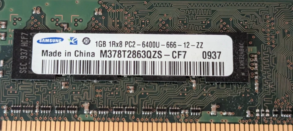 2GB (2×1GB) PC2-6400U DDR2-800 Desktop RAM Kit – Samsung + Hynix - Image 3 of 3